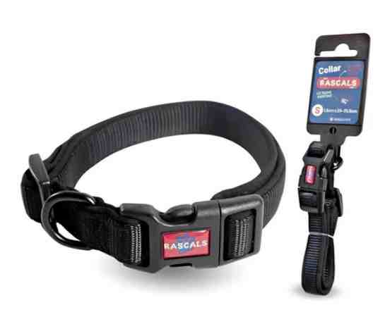 COLL109L collar acolchonado premium negro, L